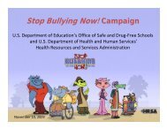 Stop Bullying Now! Campaign - HRSA