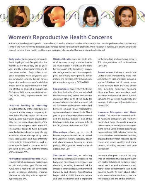 Hormone Disruptors and Women's Health: Reasons for Concern [PDF]