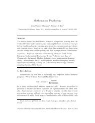 Mathematical Psychology - UCI Webfiles