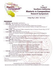 Rhetoric & Composition Composition - UCI Webfiles