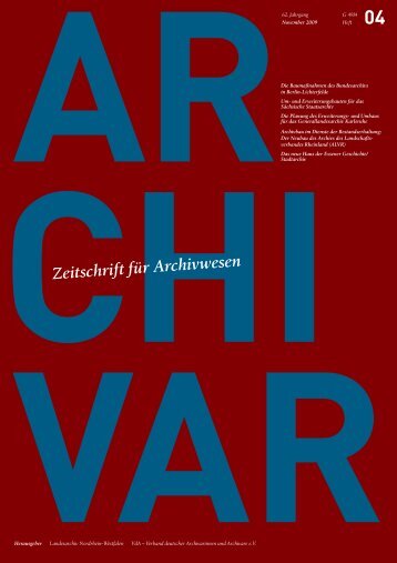 Zeitschrift für Archivwesen - Archive in Nordrhein-Westfalen