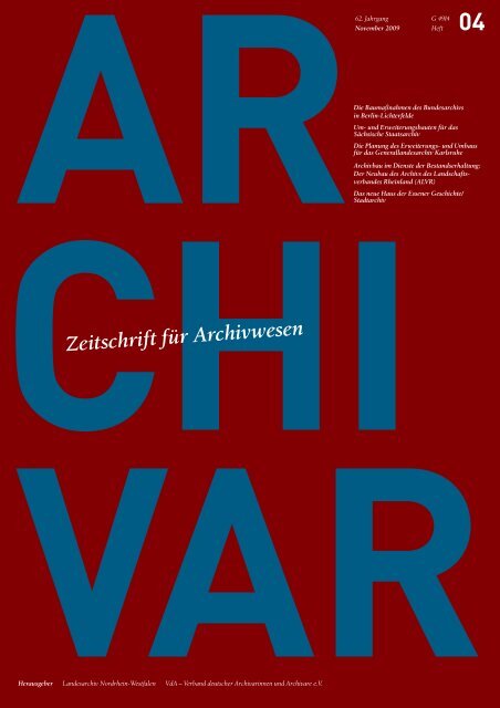 Zeitschrift für Archivwesen - Archive in Nordrhein-Westfalen