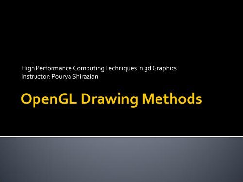 Efficient drawing with OpenGL