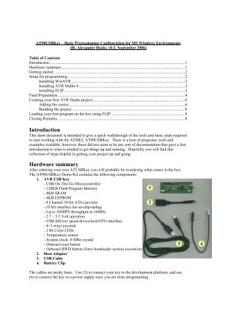 AT90USBKey Basic Programming and Configuration