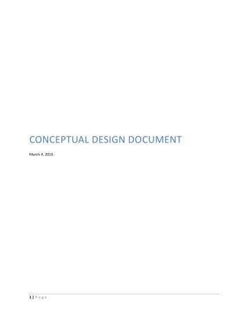 conceptual design document - Computer Science, Department of ...