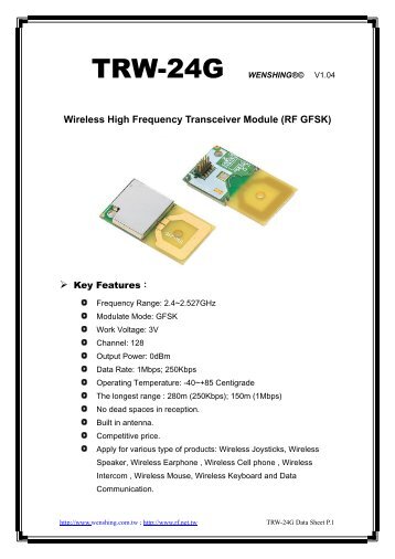 Wireless High Frequency Transceiver Module (RF GFSK)