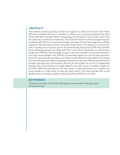 Embedded Systems Design with the Atmel AVR Microcontroller Part II