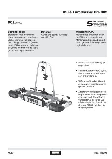 Thule EuroClassic Pro 902 - Mekonomen