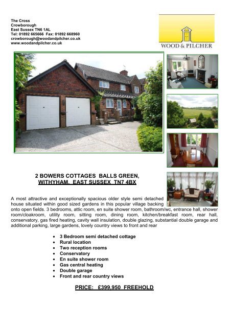 2 Bowers Cottages Balls Green Withyham East Sussex Tn7 4bx