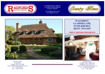 waysmeet, clapper lane, staplehurst, kent, tn12 0jt - The Guild of ...