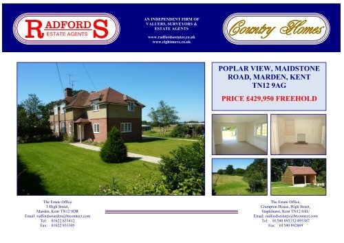 poplar view, maidstone road, marden, kent tn12 9ag - The Guild of ...