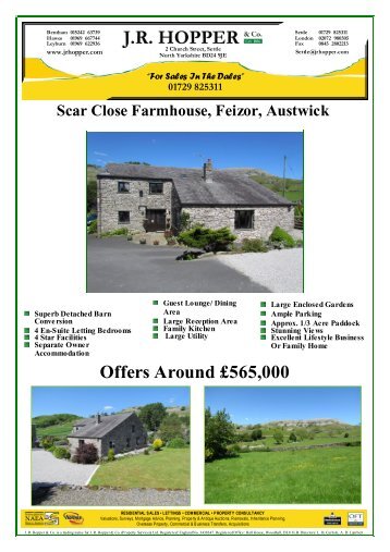 Scar Close Farmhouse, Feizor, Austwick - The Guild of Professional ...