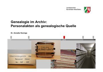 Genealogie im Archiv: Personalakten als genealogische Quelle