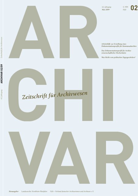 ARCHIVAR 209 - Archive in Nordrhein-Westfalen