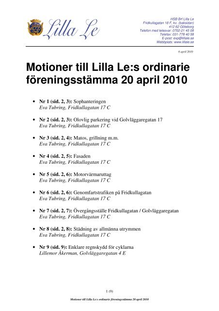 Motioner till föreningsstämma 2010_20_4_ 2010 - Textalk Webnews