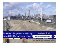 75 Years of experience with high dosed blast furnace slag cement ...