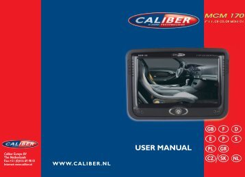 MCM 170 manual - Caliber Europe