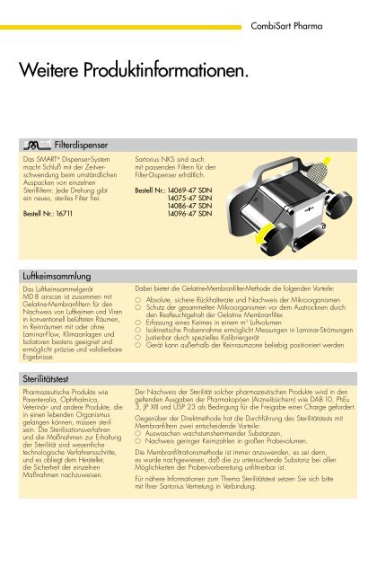 Combisart Produktinformationen