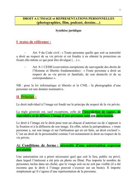 Info droit de l'image - Websites de l'ISAE