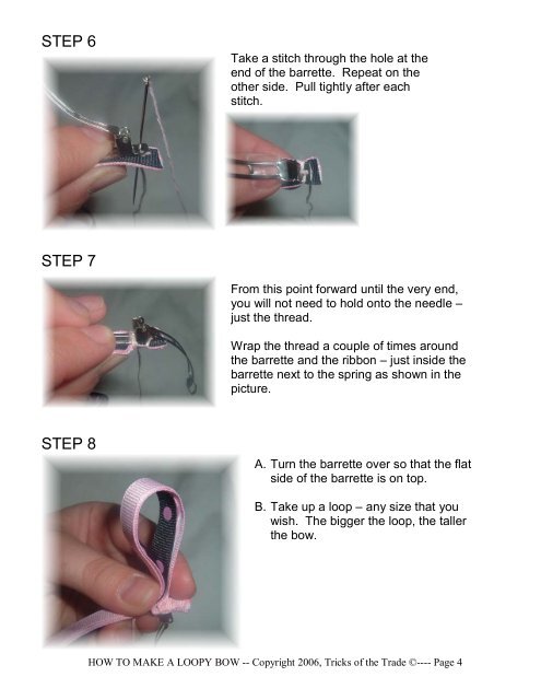 How to Make a Loopy Bow