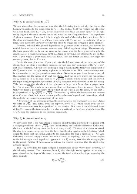 Transverse waves on a string - People.fas.harvard.edu