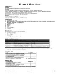 Dirtside II Cheat Sheet