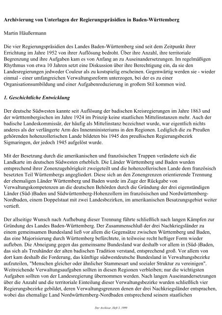 Der Archivar, Heft 3, 1999 - Archive in Nordrhein-Westfalen