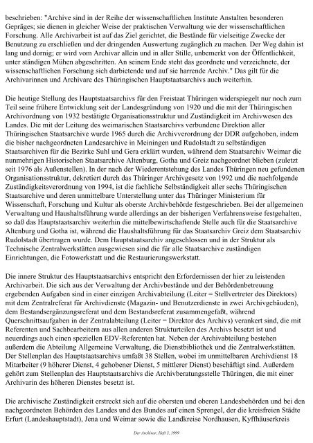 Der Archivar, Heft 3, 1999 - Archive in Nordrhein-Westfalen