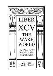 Liber XCV - The Wake World - WebRing