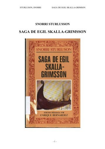 La Saga de Egil Skallagrimsson