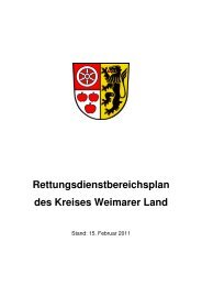 Rettungsdienstbereichsplan des Kreises Weimarer Land - im Kreis ...