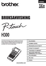 BRUKSANVISNING - Brother Solutions Center