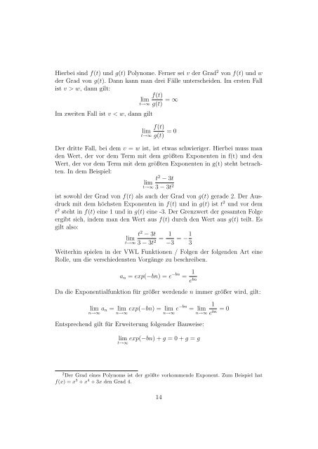 Mathematische Grundlagen und Anwendungen in der VWL