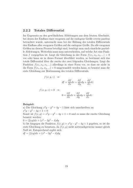 Mathematische Grundlagen und Anwendungen in der VWL