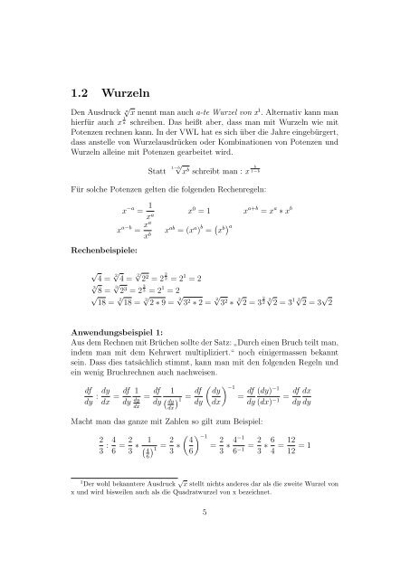 Mathematische Grundlagen und Anwendungen in der VWL