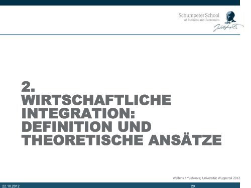 Skript Europäische Integration Teil 1 - Prof. Dr. Paul JJ Welfens ...