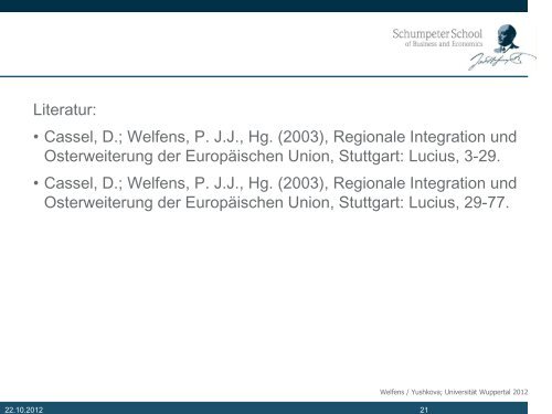 Skript Europäische Integration Teil 1 - Prof. Dr. Paul JJ Welfens ...