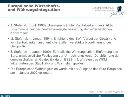 Skript Europäische Integration Teil 1 - Prof. Dr. Paul JJ Welfens ...