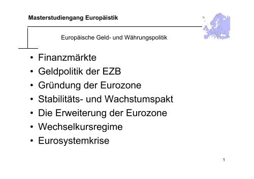 Masterstudiengang Europäistik