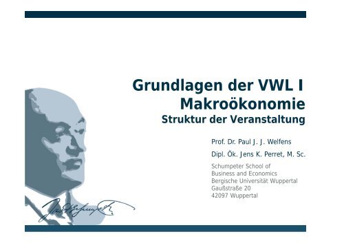 Allgemeine Informationen zur Veranstaltung - Prof. Dr. Paul JJ ...