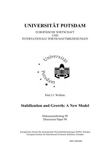 UNIVERSITÄT POTSDAM - Prof. Dr. Paul JJ Welfens