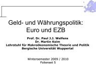 Geld- und Währungspolitik: Euro und EZB - Prof. Dr. Paul JJ Welfens ...