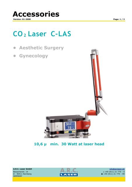 Accessories CO2 Laser C-LAS - ARC Laser