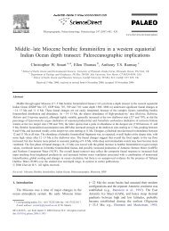 Middle–late Miocene benthic foraminifera - The People of Geology ...