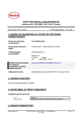 KÄYTTÖTURVALLISUUSTIEDOTE