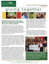 giving together - Whitefish Community Foundation