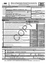 View the 2011 IRS Form 990 - Whitefish Community Foundation
