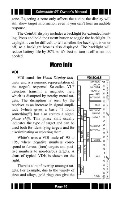 Coinmaster GT Instruction Manual.pdf - White's Metal Detectors