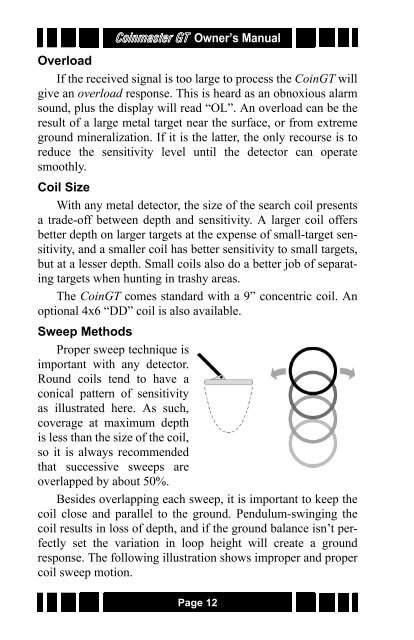 Coinmaster GT Instruction Manual.pdf - White's Metal Detectors