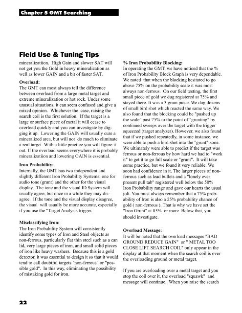 GM GMT Instruction Manual.pdf - White's Metal Detectors